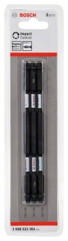 Биты 150 мм Torx/Торкс для шуруповерта T25 двусторонние Impact Control, 3 шт. Bosch 2608522361 (2.608.522.361)